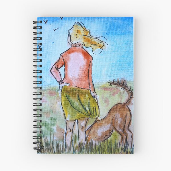 Item preview, Dog Walk - original watercolour painting print designed and sold by ArtIssa.