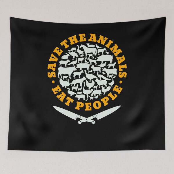 Item preview, Save the Animals - eat people I gift for pet lovers designed and sold by ChrisFeil.