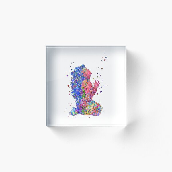 Praying little girl Acrylic Block