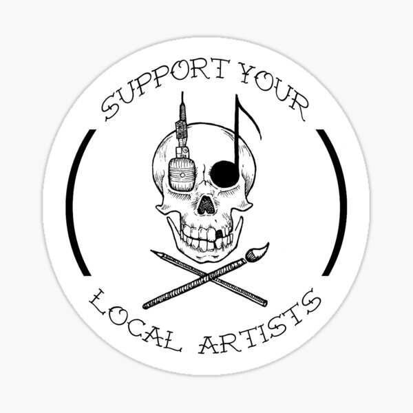 Support your local artists! - urban pirates flag Sticker