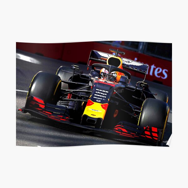 Max Verstappen during the Grand Prix at Baku 2019 Poster