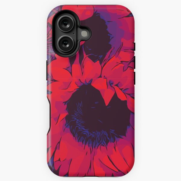Rote Sonnenblumen Blumenposter WelikeFlowers iPhone Robuste Hülle