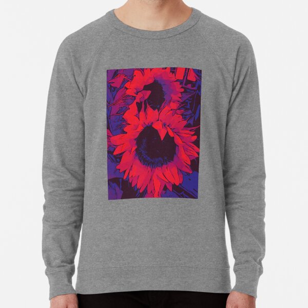 Rote Sonnenblumen Blumenposter WelikeFlowers Leichter Pullover
