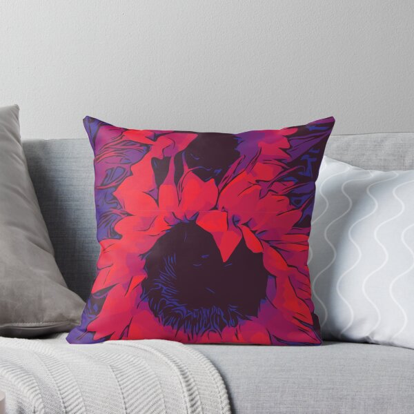 Rote Sonnenblumen Blumenposter WelikeFlowers Dekokissen