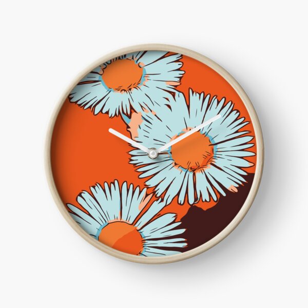 Gänseblümchen orange florales Blumenmotiv „WelikeFlowers" Uhr