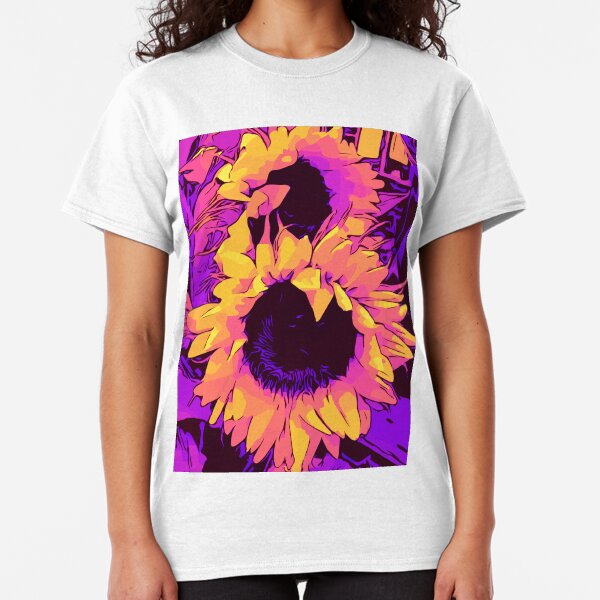 Funky Sunflowers "floral poster WelikeFlowers Classic T-Shirt