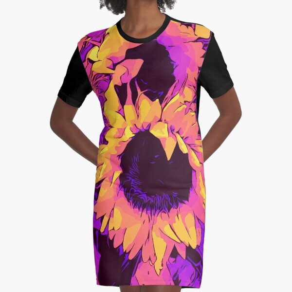 Funky Sunflowers" Blumen-Poster „WelikeFlowers" T-Shirt Kleid