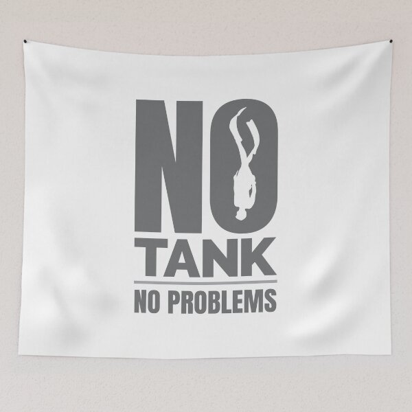 Item preview, No Tanks No Problems Freediver design Freediving graphic designed and sold by banwa.