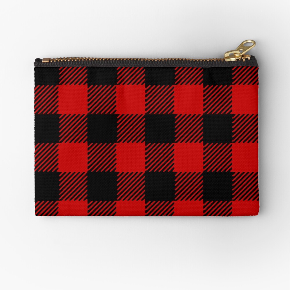 Red plaid pattern Zipper Pouch