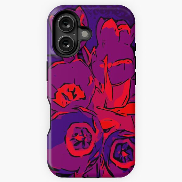 Tulips red violet – Blumenposter WelikeFlowers iPhone Robuste Hülle
