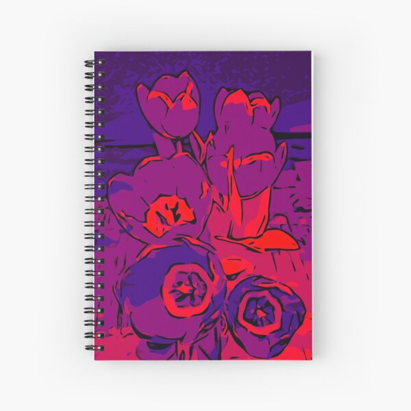 Tulips red violet – Blumenposter WelikeFlowers Spiralblock