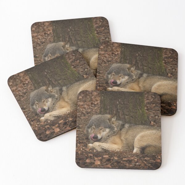 Item preview, Sleepy Grey Wolf designed and sold by rawshutterbug.