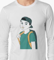 Grün verspielt Langarmshirt