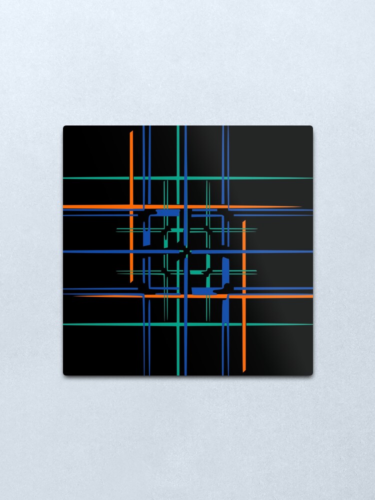 Alternate view of Lines In Colors Metal Print