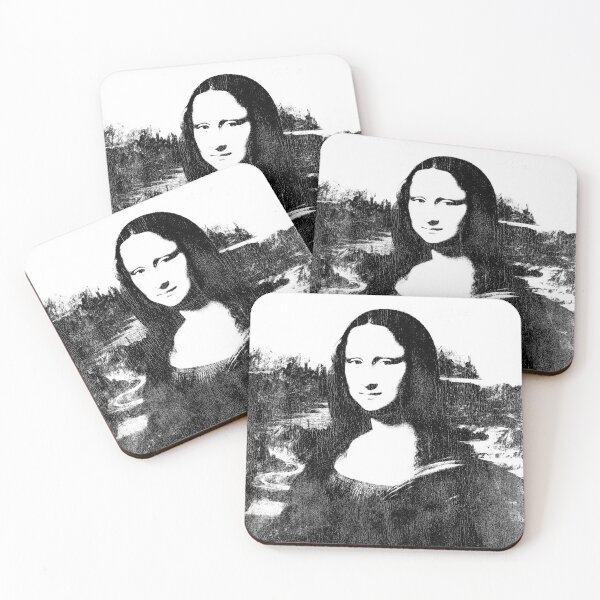 Item preview, Black and White Mona Lisa Painting designed and sold by Dator.