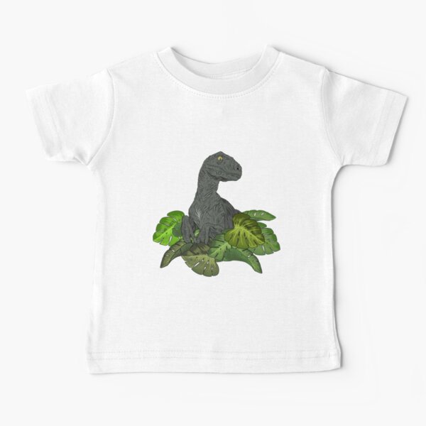 Cute Raptor in the jungle Baby T-Shirt