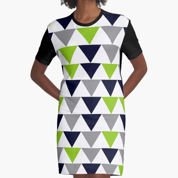 Fun Colorful Bright Geometric Triangle Pattern | A-Line Dress