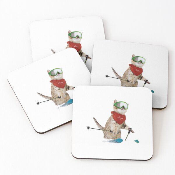 Item preview, Cat Skiing Ski Kitten Skier Cute Funny  designed and sold by letourneau41.