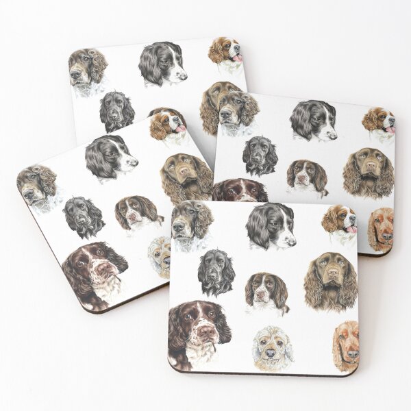 Item preview, Spaniel collage designed and sold by RozThompsonArt.