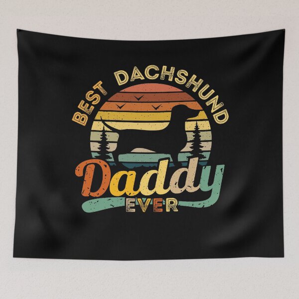 Aperçu de l'œuvre Best Dachshund Daddy Ever Retro Vintage créée et vendue par rafaeltto.