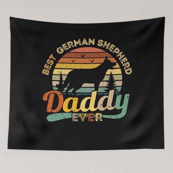Artikelvorschau, Best German Shepherd Daddy Ever Retro Vintage entworfen und verkauft von rafaeltto.