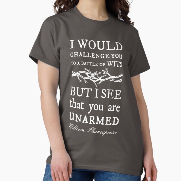 Item preview, Battle of Wits: A Sarcastic & Funny William Shakespeare Quote Design designed and sold by traciwithani.