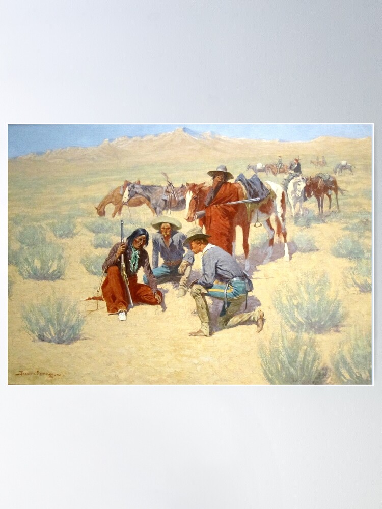 Frederic Remington Western Art “A Map In The Sand”  Poster for Sale by  PatricianneK