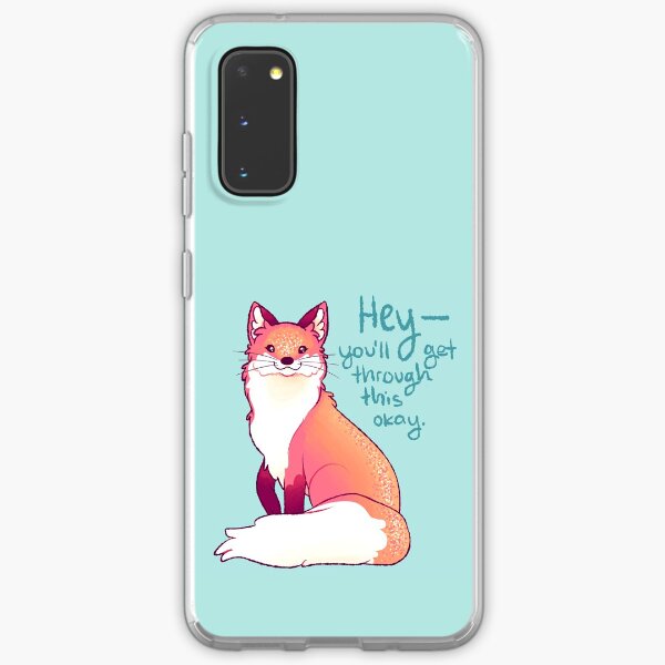 "HEY, you'll get through this okay" Magical Sparkle Fox Samsung Galaxy Soft Case