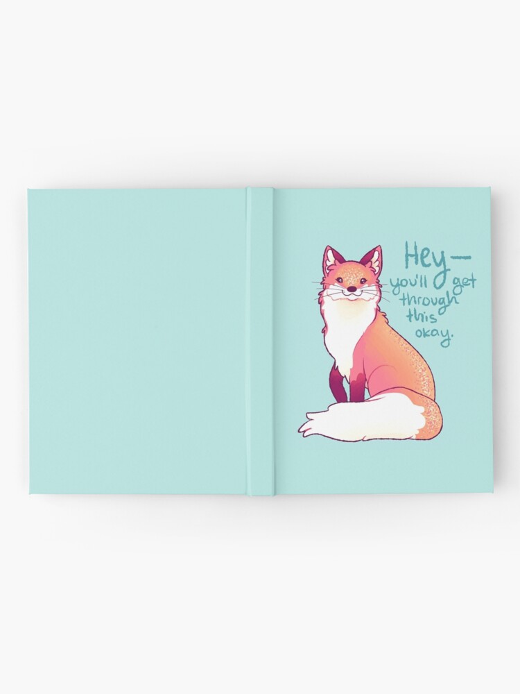 Alternate view of "HEY, you'll get through this okay" Magical Sparkle Fox Hardcover Journal
