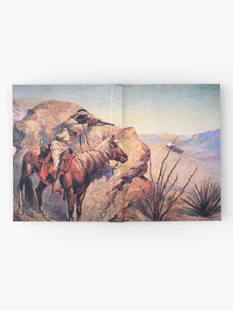 Frederic Remington Western Art “Apache Ambush”  Hardcover Journal for Sale  by PatricianneK