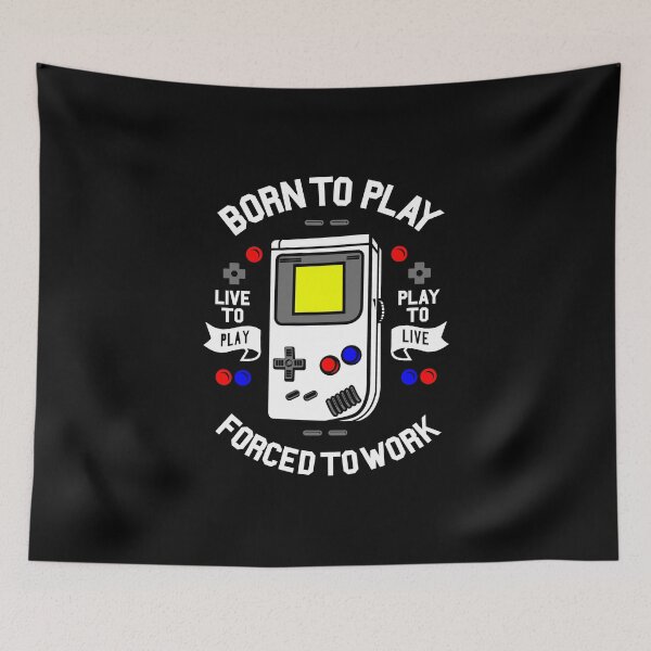 Item preview, Gamer Funny Gift - Born To Play Forced To Work designed and sold by FDST-shirts.