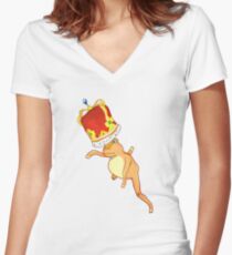 MY CROWN Women's Fitted V-Neck T-Shirt