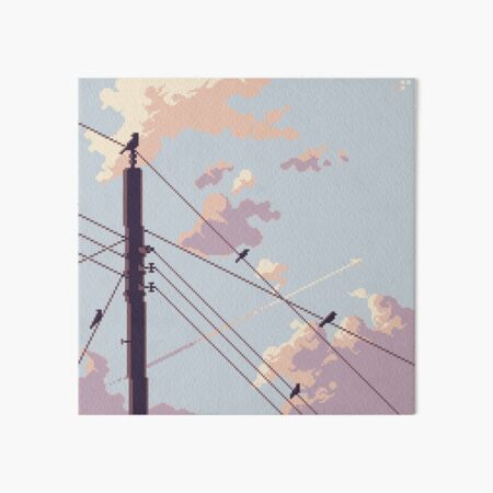Birds and Electricity Art Board Print