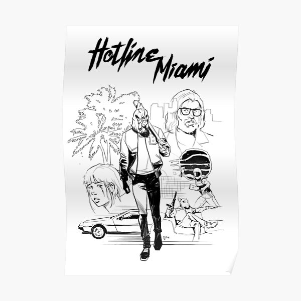"Hotline Miami" Poster for Sale by deimos-remus | Redbubble