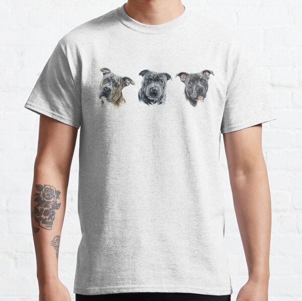 Item preview, Staffy trio designed and sold by RozThompsonArt.