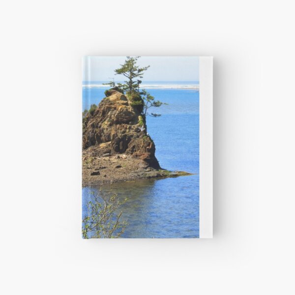 Rock and Tree...off Hwy 101, Newport, Oregon Hardcover Journal