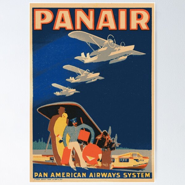 Item preview, Panair Vintage Flying Boat Poster designed and sold by Centuryvault.