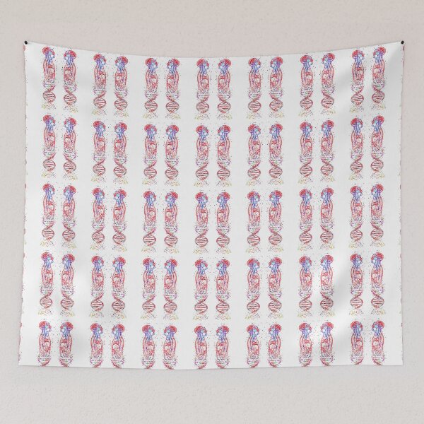 Item preview, DNA man, human body anatomy, human body molecules designed and sold by Rosaliartbook.
