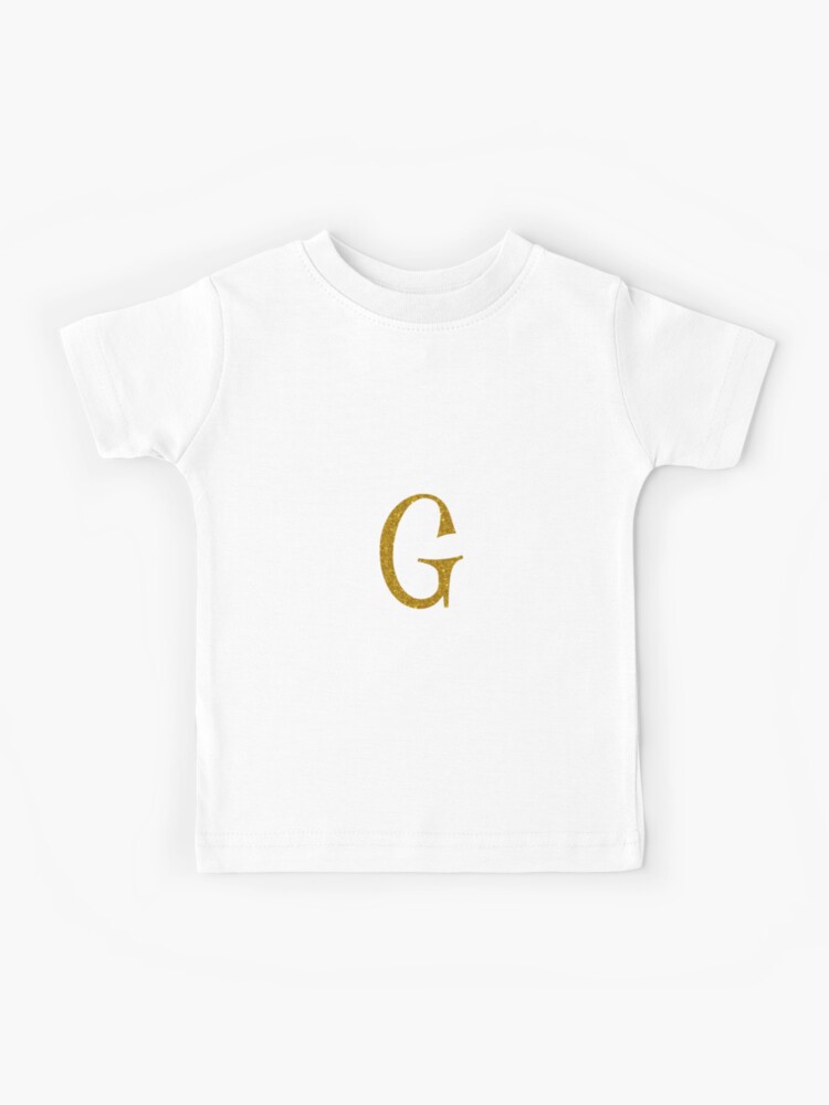 Golden Monogram Letter M | Kids T-Shirt