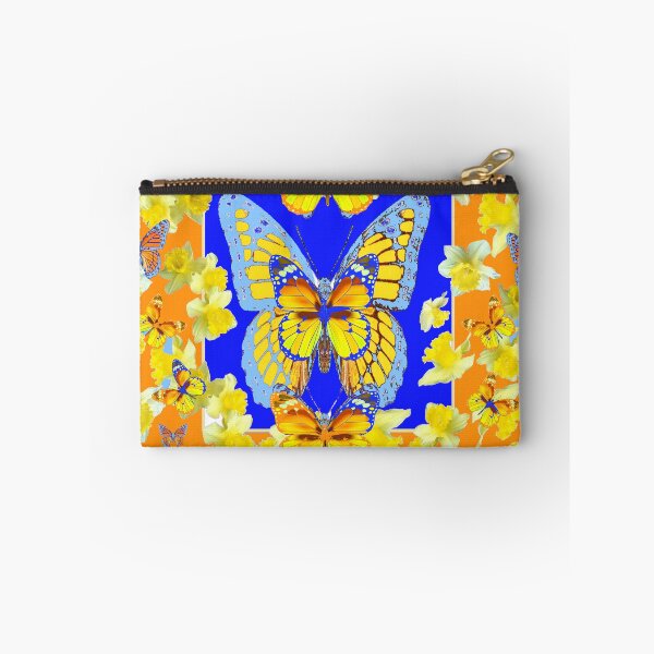 Item preview, BLUE BUTTERFLIES CONCEPTUAL GOLDEN FLORAL ART designed and sold by sharlesart.