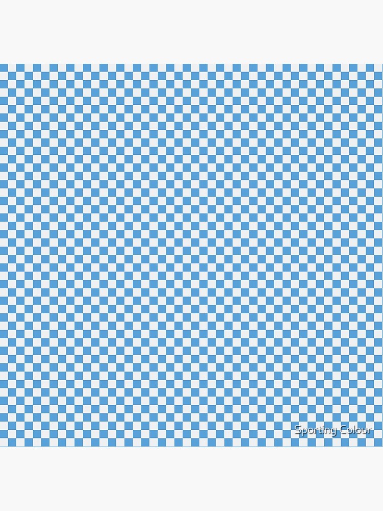 Manchester City FC logo, creative art, blue and white checkered