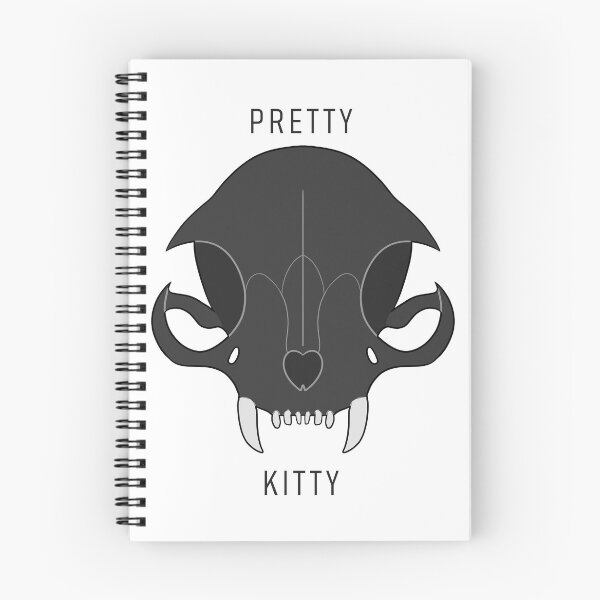 Item preview, Pretty kitty cat skull (black) designed and sold by Cattaccino.