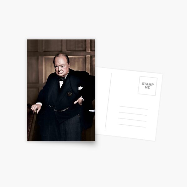 Aperçu de l'œuvre Winston Churchill en couleur #andythephotodr créée et vendue par AndythephotoDr.