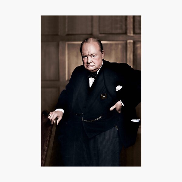 Item preview, Winston Churchill in colour #andythephotodr  designed and sold by AndythephotoDr.