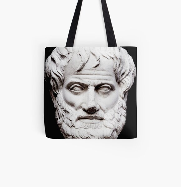 Aristotle noir b All Over Print Tote Bag