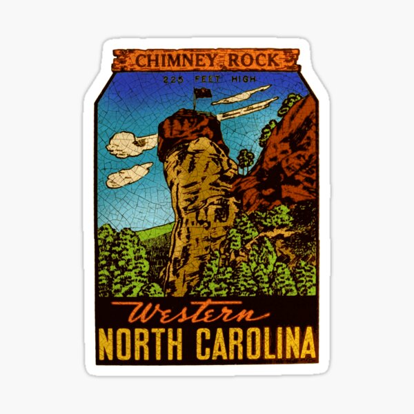 Chimney Rock North Carolina USA vintage Decal Sticker
