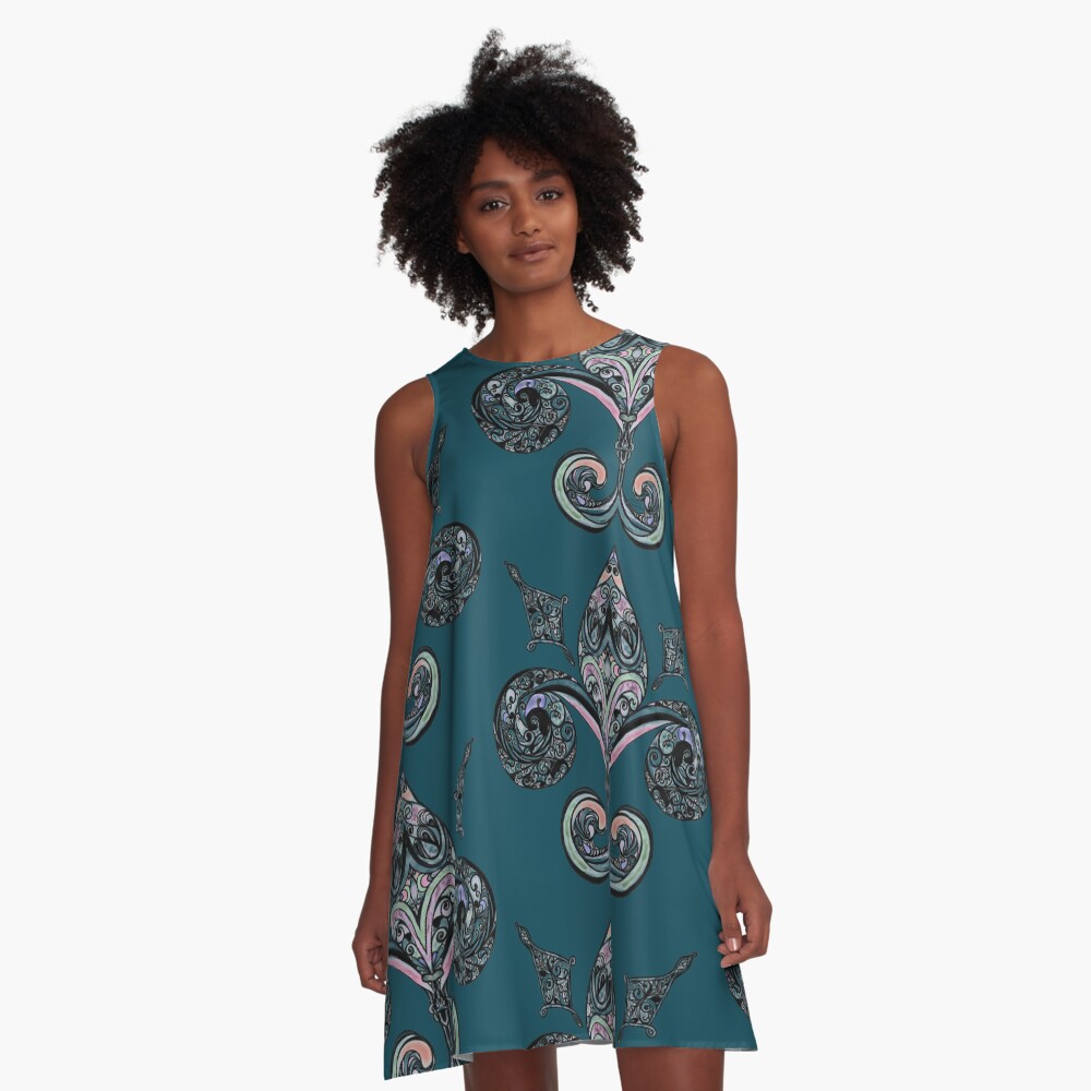 Fleur-de-lis A-Line Dress