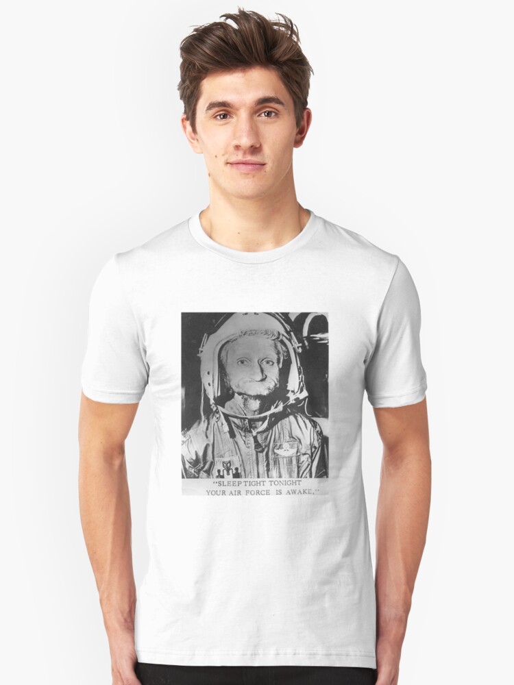 Alternate view of Sleep Tight Tonight Your Air Force is Awake Slim Fit T-Shirt