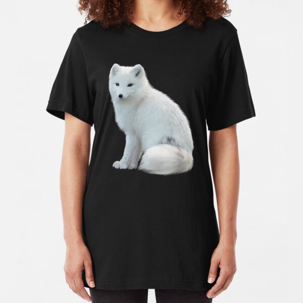 Arctic Fox T-Shirt, The white fox, polar fox, or snow fox Shirts & Stickers Slim Fit T-Shirt