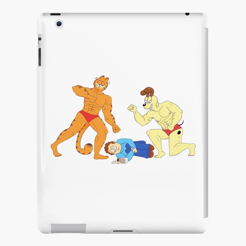 Buff Garfield and Buff Odie Beating up Jon Chromatic Abberation Leggings  for Sale by aniix5